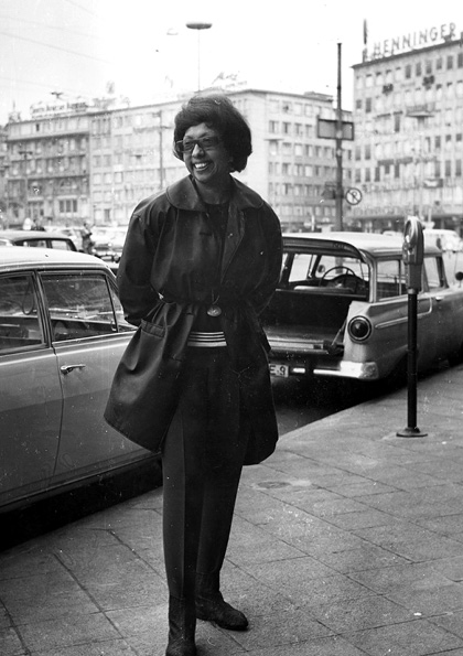 Josephine Baker bei einem erneuten Besuch in Frankfurt 1962 (Foto: Tadeusz Dabrowski, ISG)